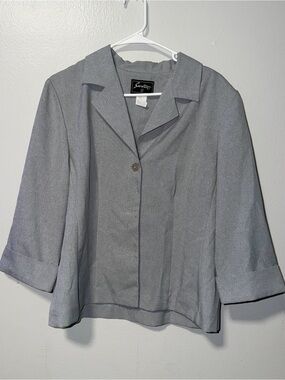 Siena Studio Women’s Light Gray Button Front Jacket